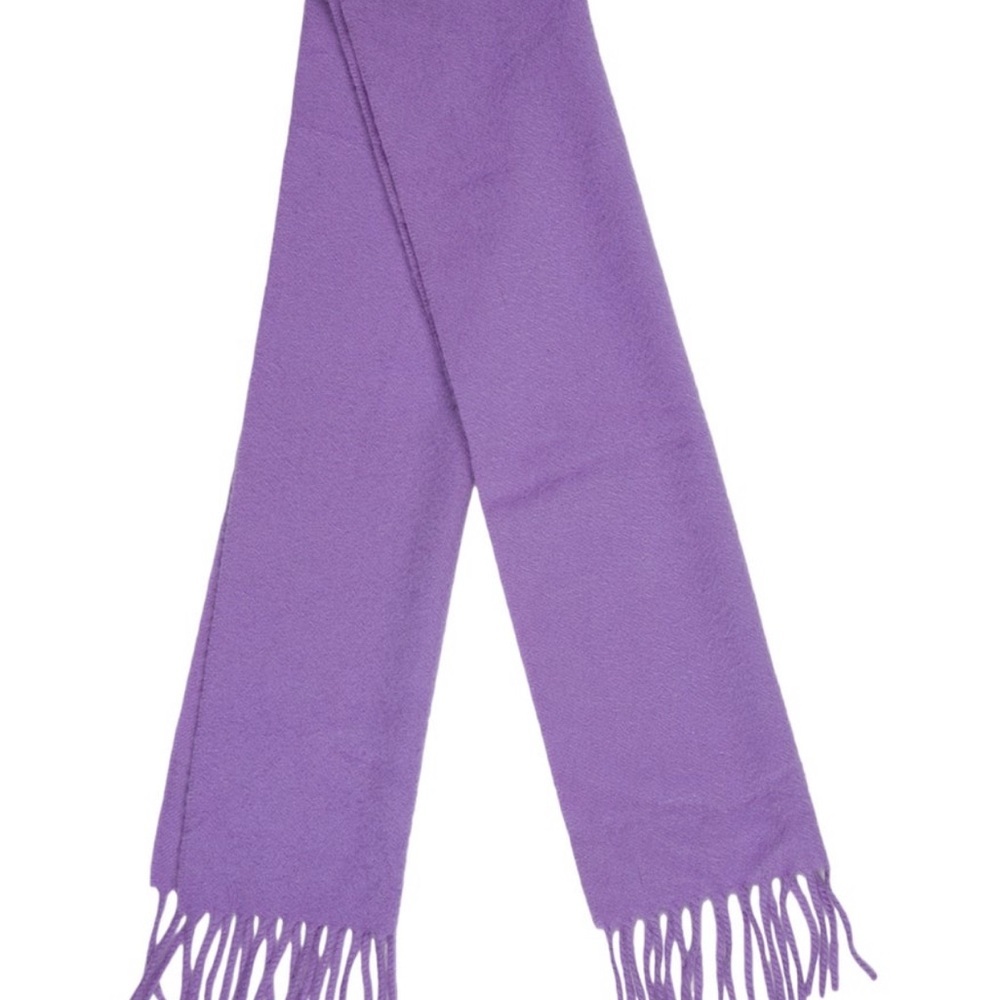Loro Piana 100% Cashmere Scarf | Purple Fringe | Italian Luxury - Picture 3 of 5